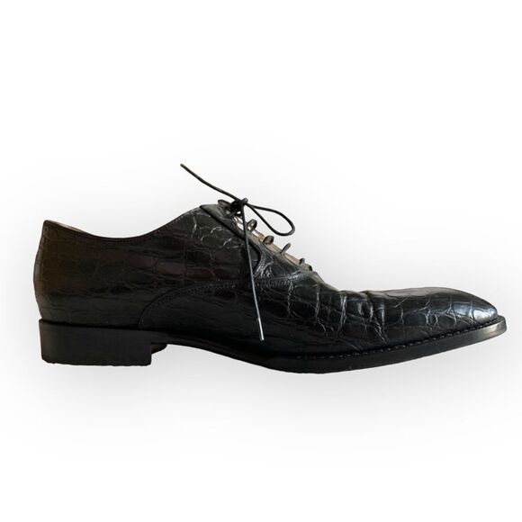 Sergio Rossi, Oxford Crocodile Shoes, Black - Picture 4 of 6